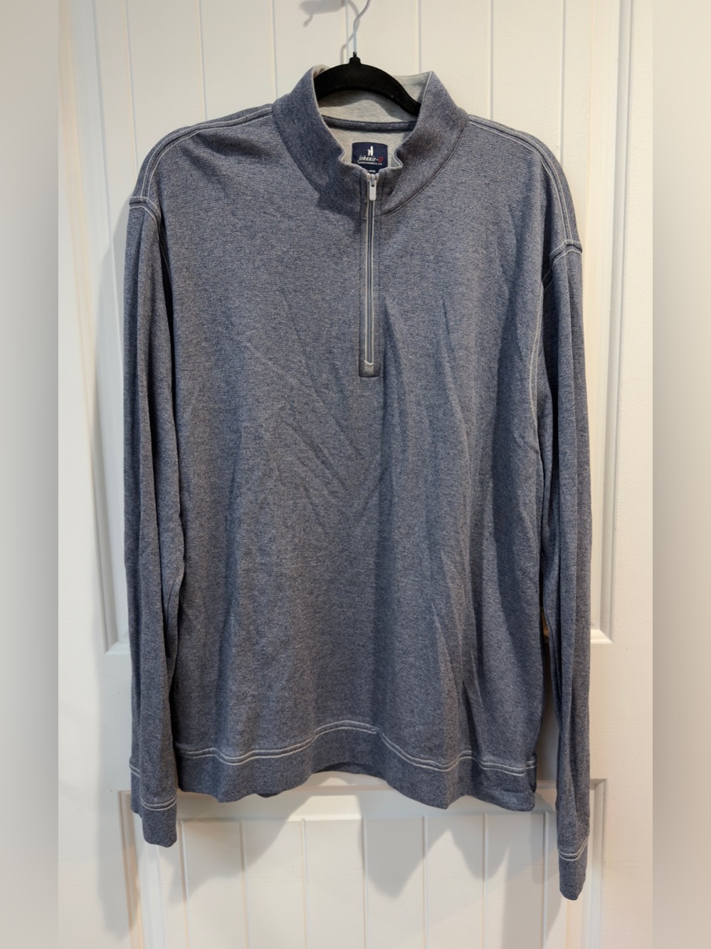 Johnnie-O Hanks 1/4 Zip Pullover Mens XL Navy Blue Lightweight Cotton Blend